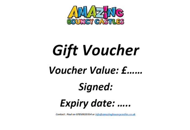 Gift Vouchers Now Available On Request