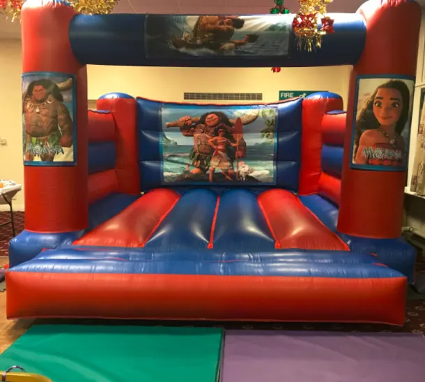 15ft X 12ft Blue And Red Indoor Castle -moana Theme