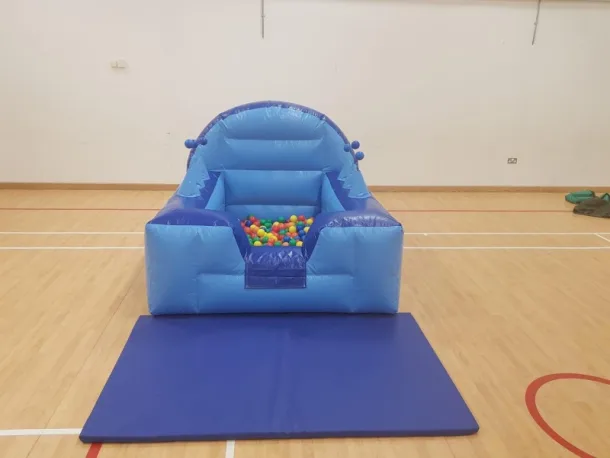 Blue Inflatable Air Juggler Ball Pit