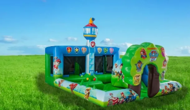 Paw Patrol Playzone And Bouncy Castle