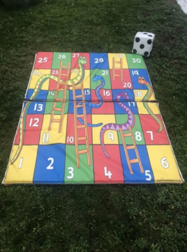 Giant Snakes And Ladders Garden Game