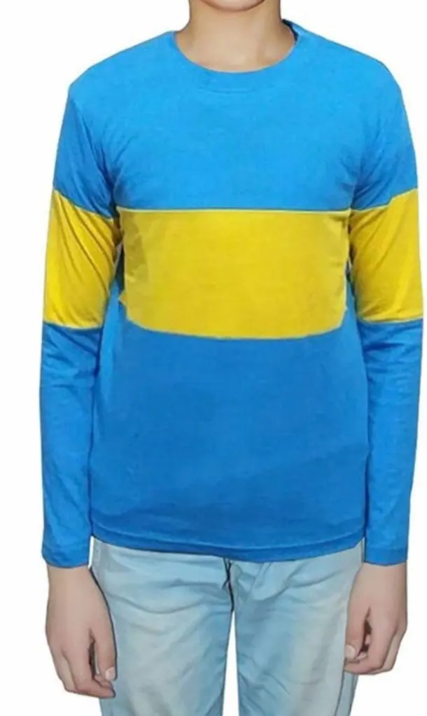 Blue And Yellow Stripped Jumper