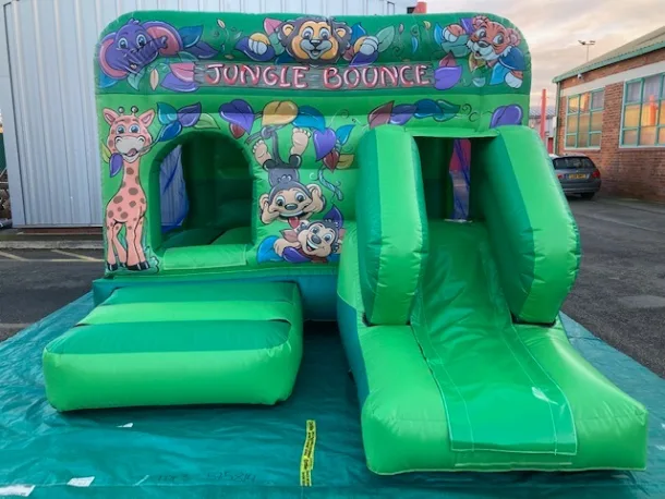 17x12  X 8ft 10 High Jungle Box Castle With Slide