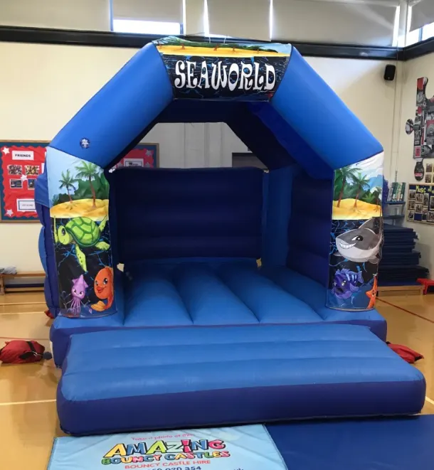 11ft X 15ft Seaworld Themed Bouncy Castle - Blue