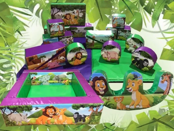 Jungle Soft Play Green And Purple