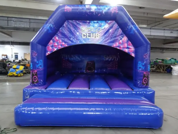 Adult Disco Bouncy Castle Blue