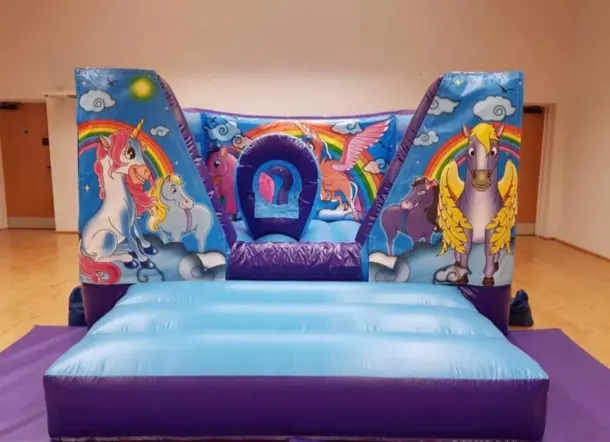 Unicorns V Fronted Bouncy Castle
