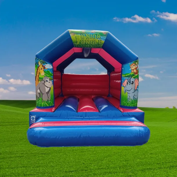 Blue And Red Themed Bouncy Castle - Jungle