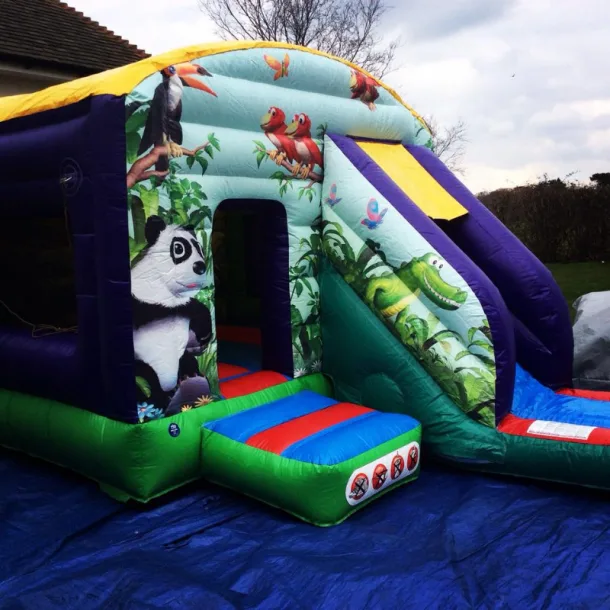 Jungle Bouncy Castle Plus Slide Combo