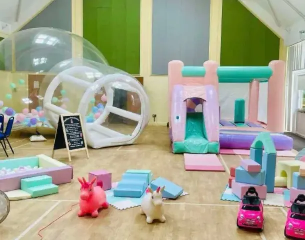 Bouncy Castle And Bubble Balloon Dome Package