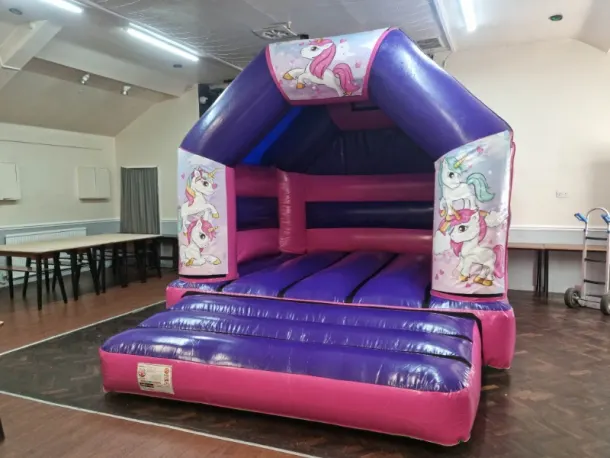 12 X 14ft Unicorn Disco Purple And Pink Bouncy Castle