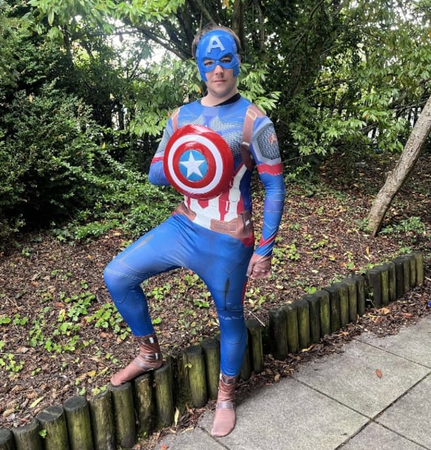 Captain America Mascot