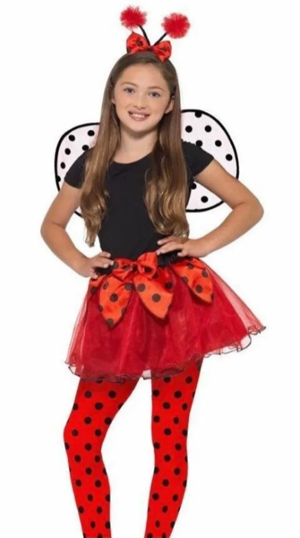 Kids Lady Bird Kit (tutu Wings Head Band) - One Size