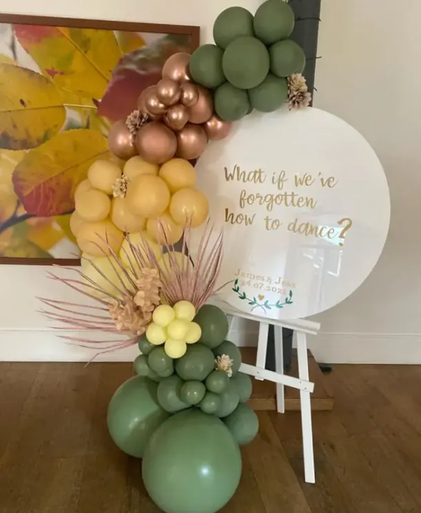 Personalised Easel With Balloon Garland