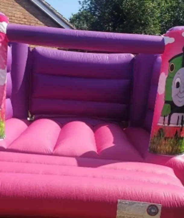 11x15x7ft Thomas Castle Backyard Bouncers Pink
