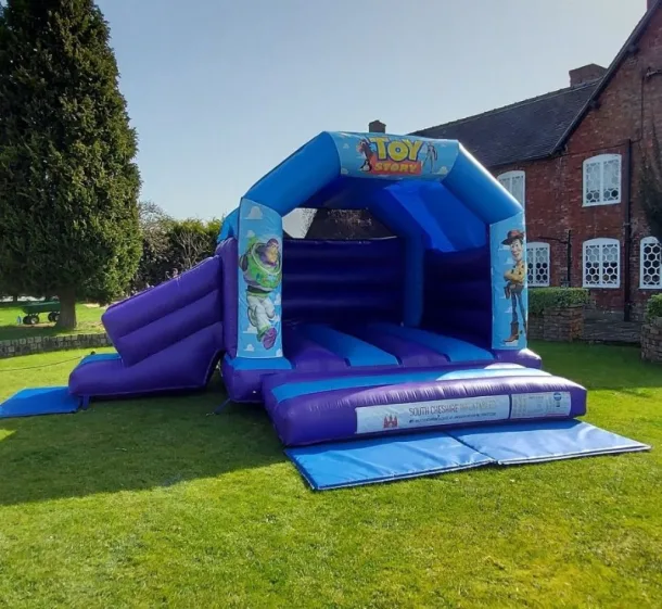 Toy Story Slide Combo Castle 15ft X 17ft Purple And Blue