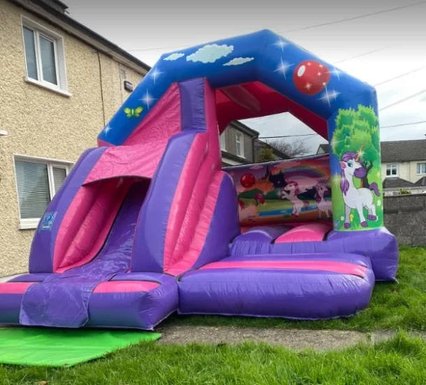 Unicorn Combi Bouncy Castle And Slide Weekend