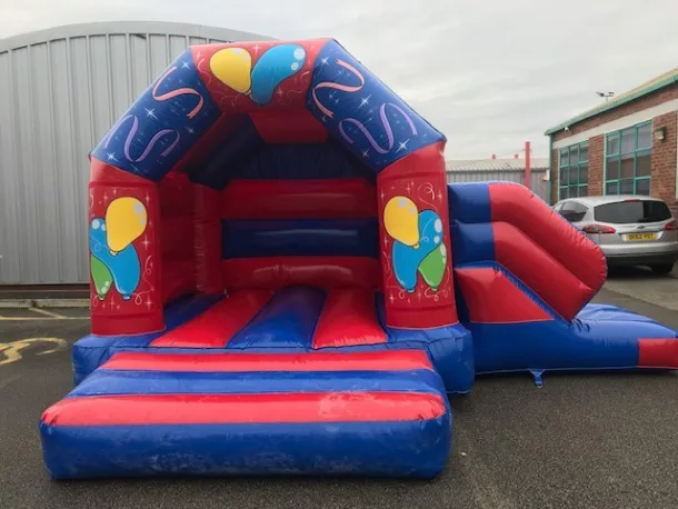 14 X17 A Frame Red And Blue Slide Bounce Combi Castle