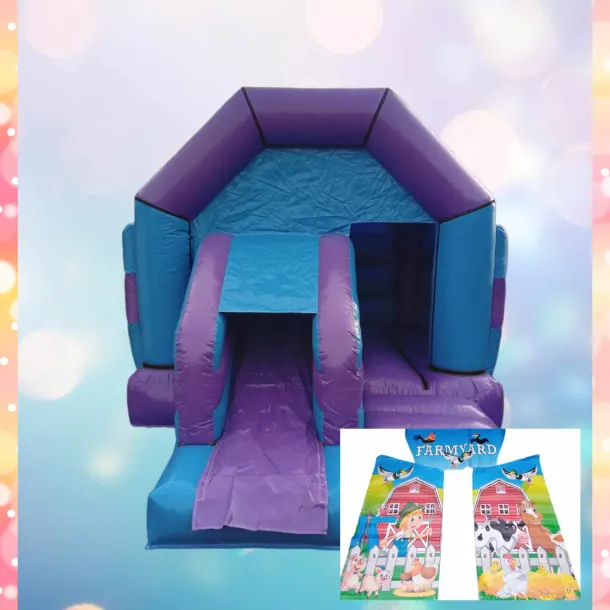 Purple And Blue Front Slide - Farmyard Theme