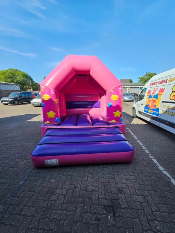 Pink Lets Party 10 X 12 Pink And Purple Disco Bouncy Castle