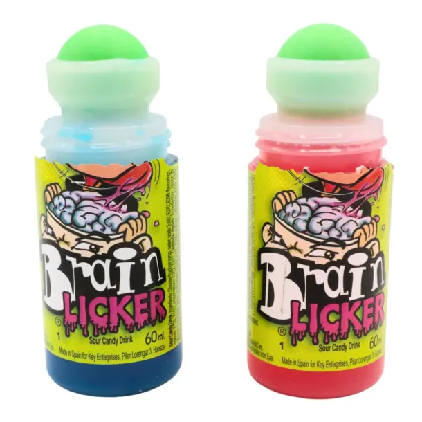 Brain Licker Blue Raspberry And Sour Strawberry Flavour Bottle