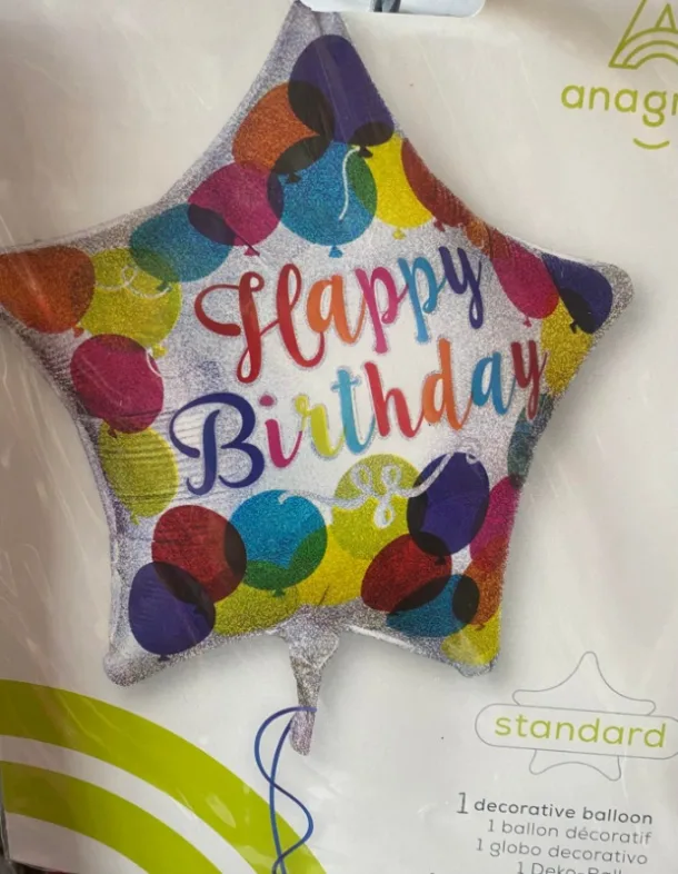 Star Happy Birthday Helium Balloon