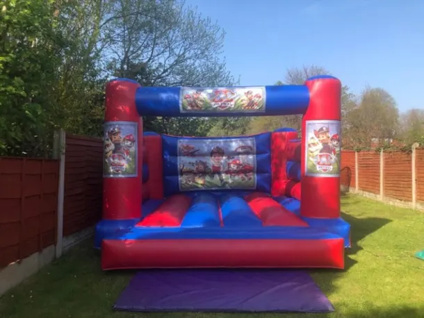 15ft X 12ft Blue And Red Indoor Castle - Paw Patrol Theme