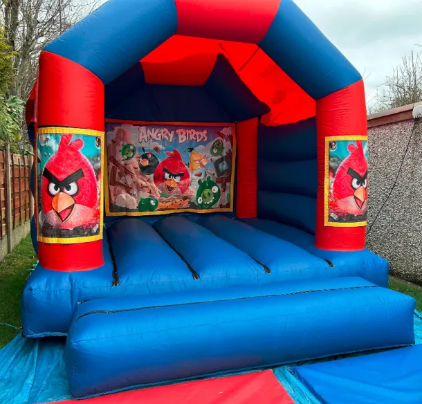 12ft X 12ft Blue And Red Castle - Angry Birds Theme