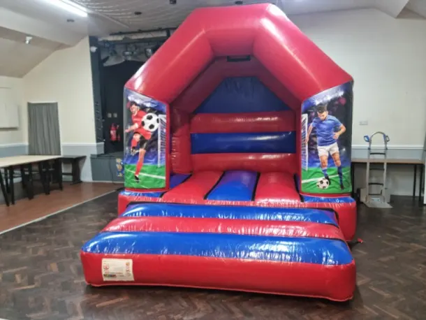 10 X 12ft Football Red And Blue Disco Bouncy Castle