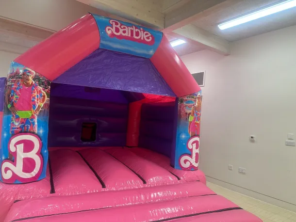 Pink Barbie Bouncy Castle