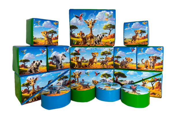 Jungle V2 Soft Play Block Set