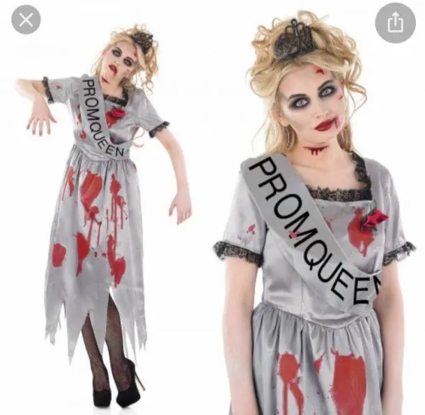 Zombie Prom Queen Fancy Dress Costume (medium)