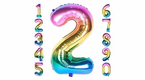 Numbered Balloons In Matalic Colours