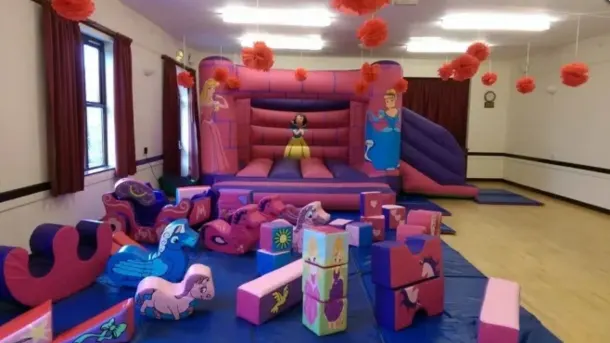Mega Deluxe Princess Side Slide Birthday Party Package