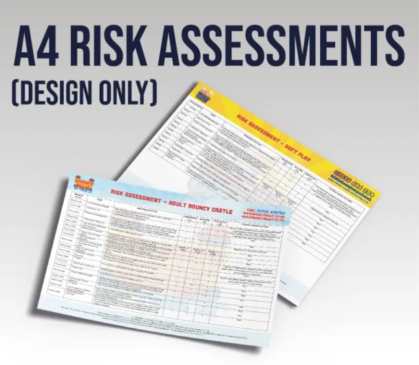 A4 Risk Assessments - Design Work Only - Not Printed