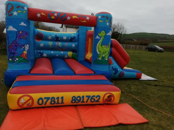 Dinosaur Bouncy Castle With Side Slide