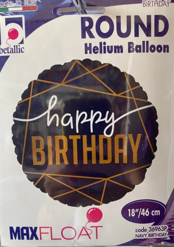 Copper Happy Birthday Helium Balloon