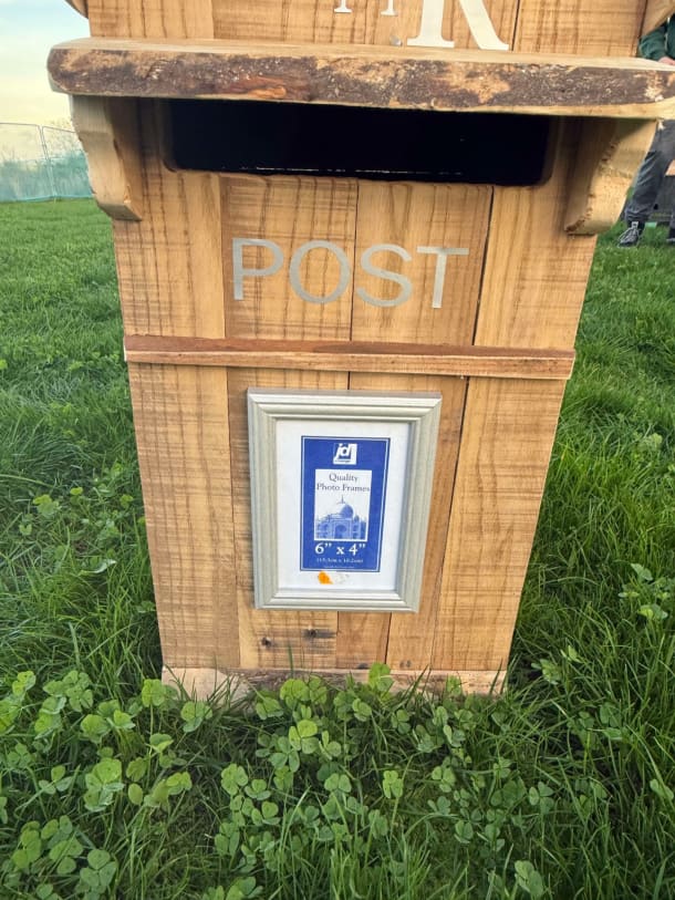 Rustic Wooden Post Box