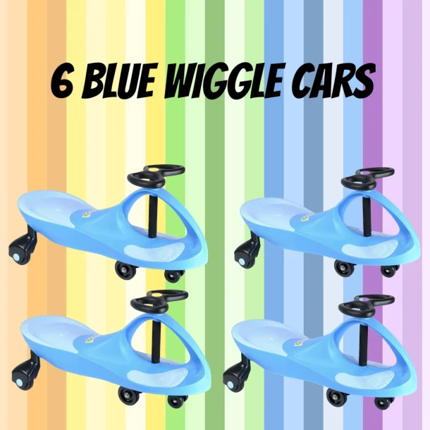 6 Blue Didi Cars