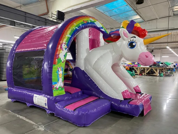 3d Unicorn Combi Bouncy Castle