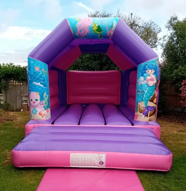 Pink Purple Bouncy Castle 11x15 Under The Sea Mermaid Theme