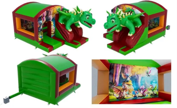 3d Dragon Front Slide Bouncy Castle