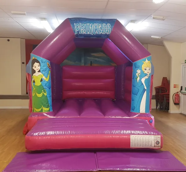 Pink And Purple Princess Themed Bouncy Castle