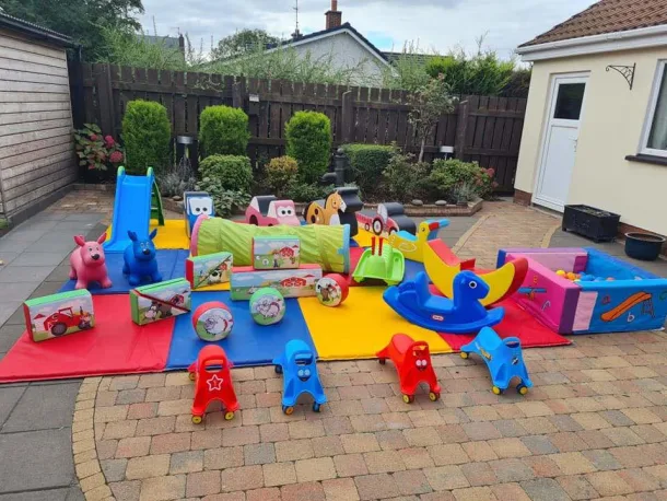 Small Package - Inflatable Ballpit Soft Play And Ride On Set