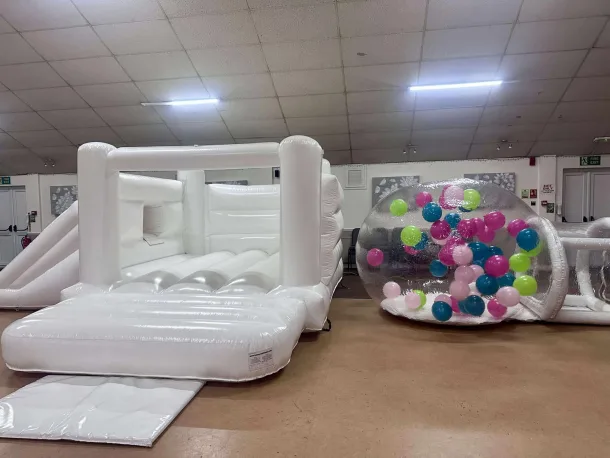 Bouncy Castle And Bubble Balloon Dome Package