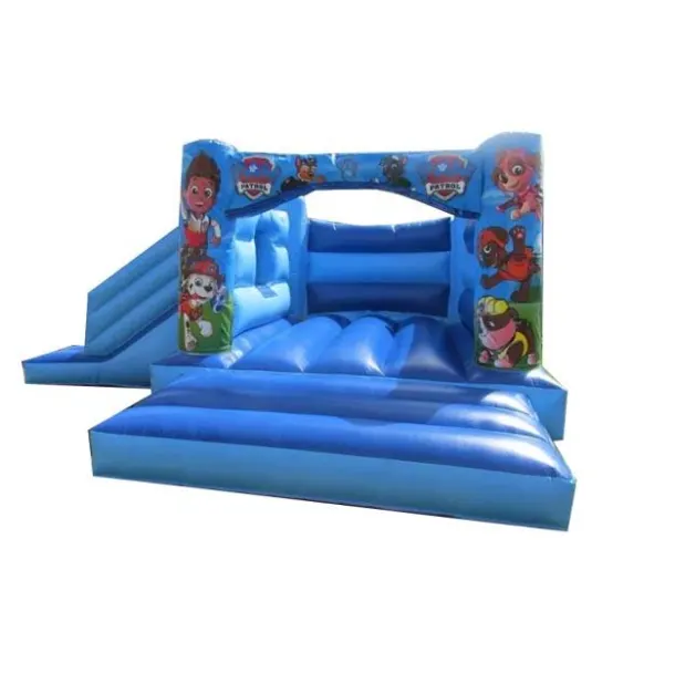 2o Blue Pups Bounce And Slide Bouncy Castle Combo