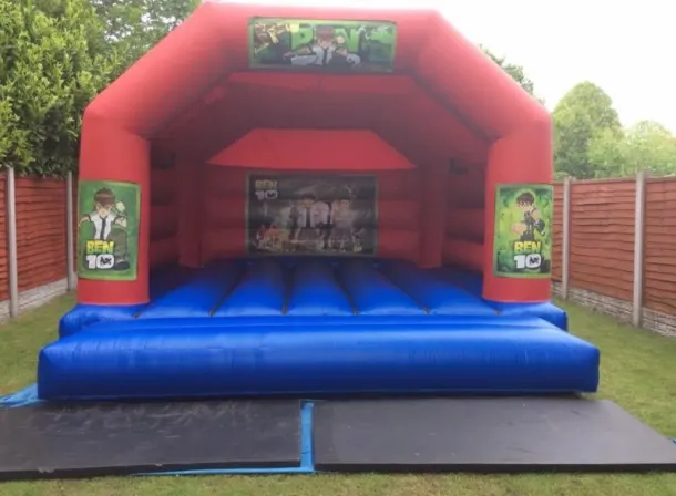 18ft X 15ft Blue And Red Castle - Ben 10 Theme