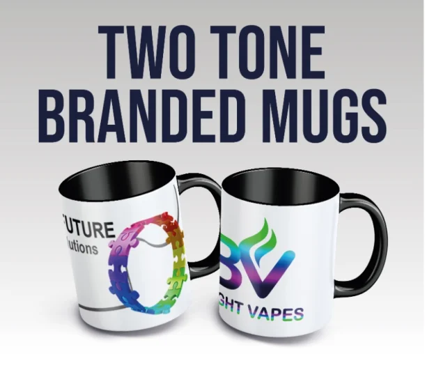 11 Oz (350ml) Branded Two Colour / Tone Mugs
