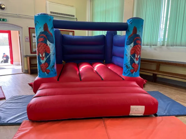 11x15x7ft Spiderman Castle Backyard Bouncers Blue