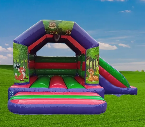 Purple Themed Side Slide - Woodland Animals